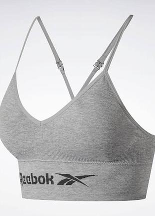 Сірий спортивний сірий топ з чашками reebok