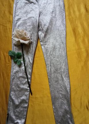Плотні сріблясті легінси zara