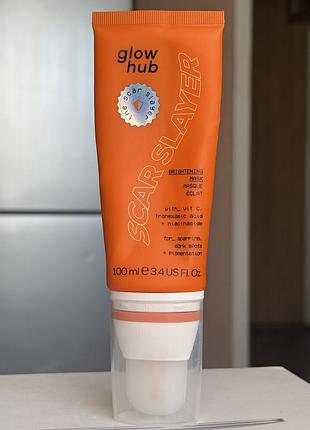 Glow hub scar slayer омещающая маска для кожи лица с нициамидом витамином с