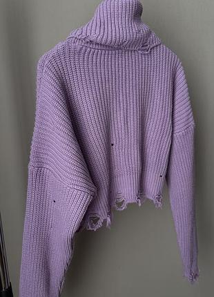 Вʼязаний кроп -светр oversize 4