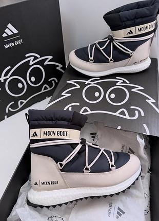 Дутіки унісекс adidas&moonboot😍 оригінал черевики чоботи мунбут moon boot