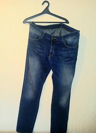 Чоловічі сині джинси happer & co slim fit made in italy | джинси l-xl
