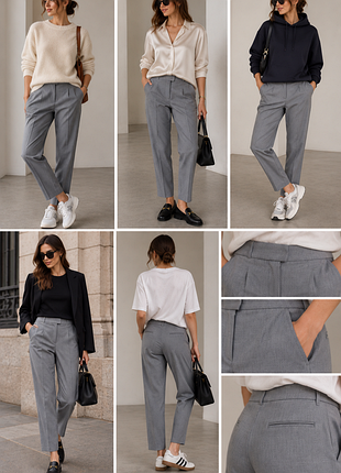 Стильні завужені ділові брючки h&m, 40(170/76)