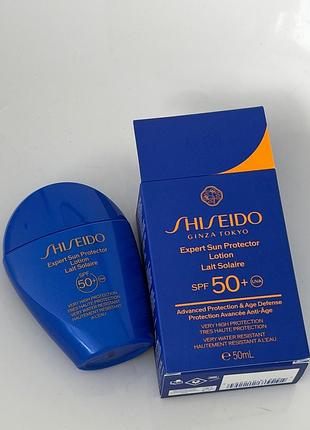 Сонцезахисне молочко для обличчя та тіла shiseido expert sun protector lotion spf 50+ 50 мл