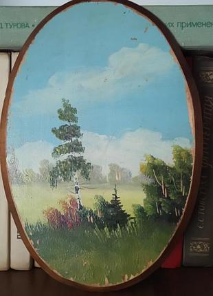 Картина. масло. на дереве. 1954 год. 25*17 см