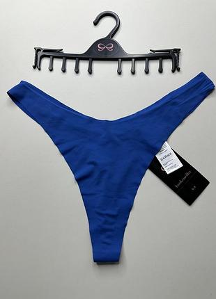 Трусики стрінки безшовні еластичні hunkemoller - сині, рр s, m , xl