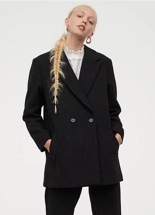 Піджак-пальто зі смесової вовни  h&m (р.м)
