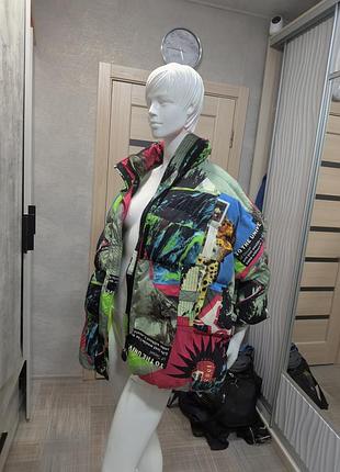 Оригинальная куртка diesel oversize с капюшоном, размер xs