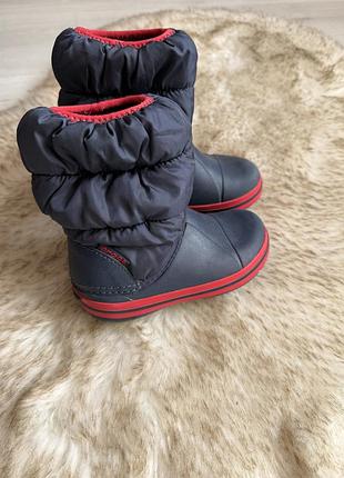 Дитячі зимові чоботи crocs kids winter puff boot c8наш 24-25розмір