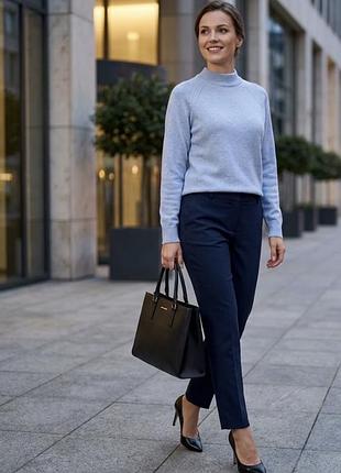 Блакитний жіночій светр merino wool country collection