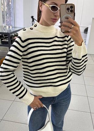 Светр у смужку sweater eenk шерсть