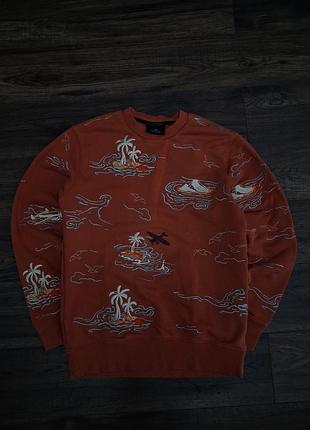 Свитшот scotch &amp; soda оригинал с вышивкой пальмы острова джемпер кофта