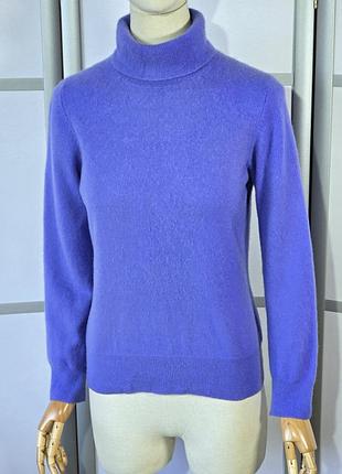 Cashmere collection кашеміровий теплий гольф насиченого блакитного