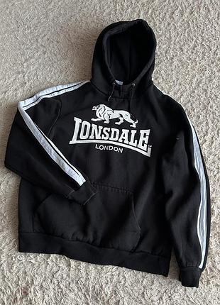 Чоловіче худі кофта з великим лого lonsdale оригінал