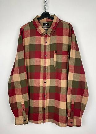 Quiksilver мужская фланелевая рубашка в клетку большой размер 2xl