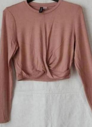 Кроп-топ трикотажный с рукавами divided h&amp;m оз. 46
