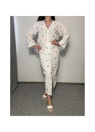 Максі сукня zara з вишивкою