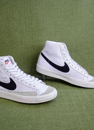 Nike blazer mid '77 vintage чоловічі шкіряні кеди кросівки оригінал! розмір 42 27 см