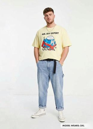 Желтая футболка mr. men little miss с принтом mr. diy expert, размер 3xl