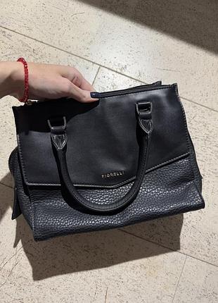 Сумка жіноча fiorelli чорна шкіряна