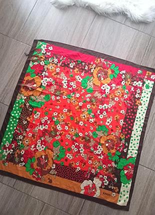 Вінтажна шовкова хустка kenzo