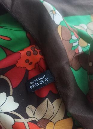 Винтажный шелковый платок kenzo 4