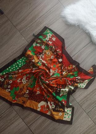 Винтажный шелковый платок kenzo 2