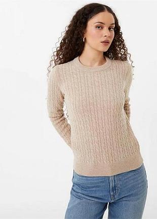 Жіночий базовий светр джемпер в коси від jack wills з вовни мериноса