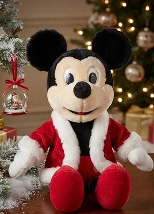 Вінтажна м'яка іграшка міккі маус tchibo disney германія mickey mouse в костюмі санта клауса вінтаж оригінал колекційна різдвяна іграшка