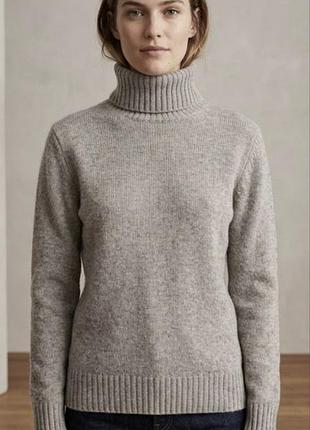 ​📌 теплый бежевый шерстяной базовый свитер с высоким горлом zara в стиле old money 💰