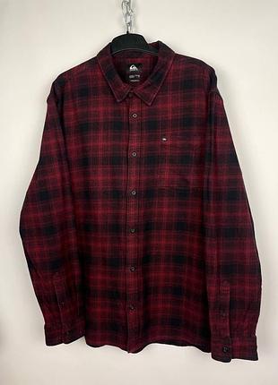 Quiksilver ganaway stretch мужская фланелевая рубашка в клетку большой размер 2xl