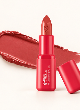 Кремова помада для губ kiko milano club k pigment pop lipstick - 08 night nectar — приглушений кораловий (000110-08)