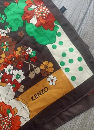 Винтажный шелковый платок kenzo 5