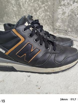 Черевики чоловічі new balance шкіряні чорні 40 розмір