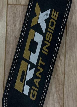 Rdx 4" leather weightlifting belt black (кожаный тяжелоатлетический пояс rdx шириной 4 дюйма).