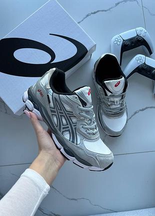 Чоловічі кросівки asics gel-nyc white steel grey gore-tex🩶