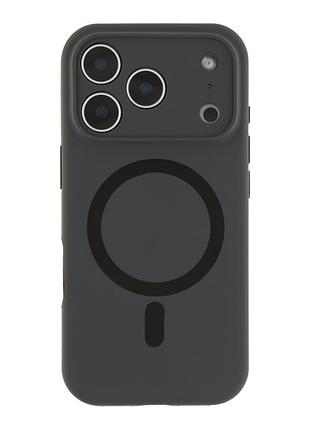 Чохол glow silicone case full camera with magsafe для iphone 18 pro dark grey