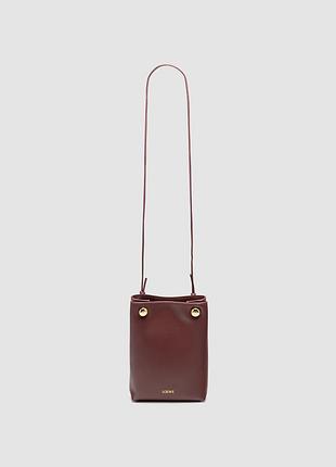 💎 loewe pebble pouch in smooth calfskin burgundy