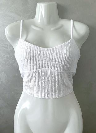 Shein жіночий, новий, стильний топ в рубчик на брітелях