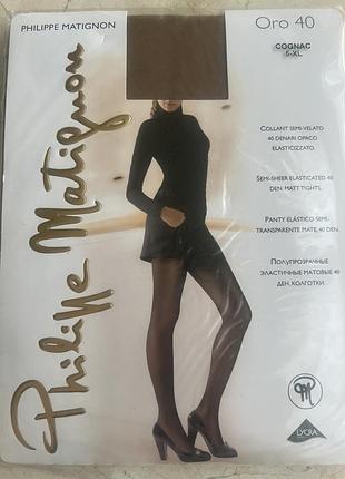 Колготки жіночі philippe matignon oro 40 den, розмір 5, колір cognac