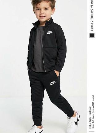 Детская спортивная кофта на молнии nike, черный цвет, размер 3t / 92-98