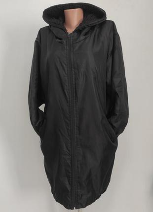Легкий плащик на меху l/xl ог 130 см