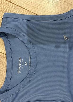 Оригинальная мужская спортивная майка primark workout performance tank top в голубо-сером цвете.