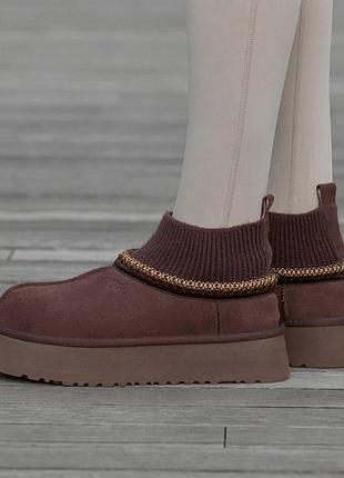 Ugg tasman platform sock brown