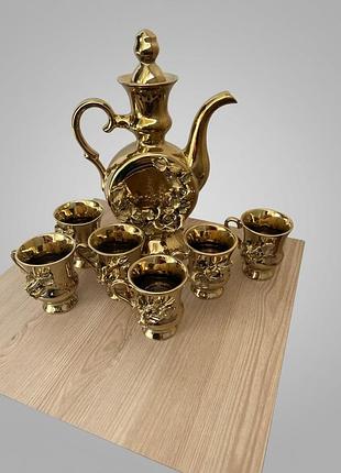 Сервіз новий "золотая роза" вінтаж