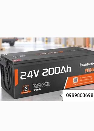 Акумулятор humsienk plus lifepo4 12v 200ah літієвий акб для інвертора дбж