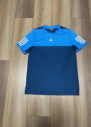 Футболка чоловіча adidas синя з блакитним