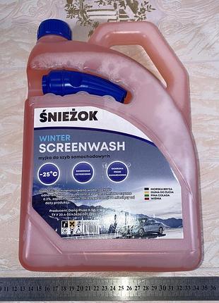 Омивач скла зимовий -25 вишня cherry 4.2л з лійкою screenwash