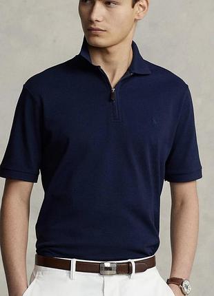 👕 нове чоловіче поло на блискавці polo ralph lauren (xxl, оригінал)