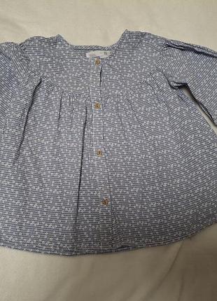 Блузка для дівчинки zara блакитна в квіточку